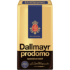 Goldfarbige Verpackung des Dallmayr Kaffee prodomo mit königlichem Logo und Produktbeschreibung.