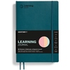 Notizbuch Learning Journal B5 in pacific green mit Informationsdisplay auf der Vorderseite.
