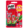 Zwei Pritt Klebestifte in einer Verpackung mit einem Rabatt von 25%.