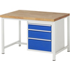 RAU Werkbank 8000 1.250 x 840-1.040 x 900 mm (B x H x T) 3 Schubladen Produktbild pa_produktabbildung_1 S