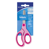 Pinkfarbene Bastelschere für Kinder mit ergonomischem Softgrip-Griff und abgerundeten Klingen.