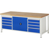 RAU Werkbank 8000 8 Schubladen 2.000 x 840-1.040 x 900 mm (B x H x T) Produktbild pa_produktabbildung_1 S