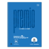Blauer Collegeblock im DIN A5-Format, liniert, mit 80 Blättern und Recyclingpapier.