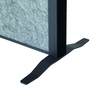 Freistehende Trennwand mit Akustikwand und stabiler Basis in modernem Design.