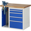 RAU Werkbank 7000 Schraubstock mit Klapplift 1.000 x 890 x 700 mm (B x H x T) 5 Schubladen Produktbild pa_produktabbildung_1 S