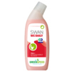 Flasche mit pinkem WC-Reiniger, etikettiert mit "SWAN WC DAILY", 750 ml.