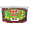 Tüte mit Haribo Fruchtgummi Happy Cherries, 150 Stück in einer transparenten Verpackung.