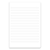 Liniertes Schulheft in DIN A5 mit einer Reihe von horizontalen Linien auf weißem Papier.