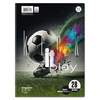 Collegeblock mit Fußballmotiv und bunten Farben, DIN A4, 80 Blatt, 70 g/m².