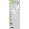 USB-C-Kabel mit Stecker an beiden Enden, auf Verpackung in weißer Farbe abgebildet.