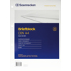 DIN A4 Briefblock kariert mit Rand, 50 Blatt, Hochfeines Schreibpapier, Vorderseite sichtbar.