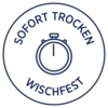 Sofort trocken, wischfest