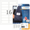 Packung mit Namensetiketten, die für Textilien verwendet werden, mit Beispiel für Anwendung.