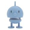 Hellblaue Hoptimist Dekorationsfigur Bumble mit runder Form und wippendem Federmechanismus.