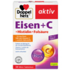 Verpackung des Nahrungsergänzungsmittels Eisen + C in Mini-Tabletten, vegan, 30 Stück.