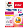 Packung von Doppelherz aktiv Vitamin B12 500 mit 30 Mini-Tabletten und Angaben zur Anwendung.