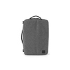 Grauer Notebookrucksack mit einem minimalistischen Design und einem Griff oben.