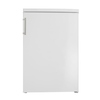 Weißer Vollraum-Tischkühlschrank mit Edelstahlgriff in Frontansicht.