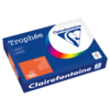 Packung mit 250 Blatt orangefarbenem Kopierpapier Trophée Color, 160 g/m², DIN A4.