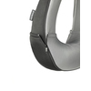 Nackenmassagegerät mit ergonomischer Form und Reißverschluss, in Schwarz und Grau.