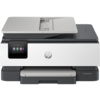HP Multifunktionsgerät OfficeJet Pro 8122e in weiß und grau, Ansicht von vorne mit Bedienfeld.