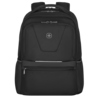 Schwarzer Wenger Notebookrucksack XE Resist mit mehreren Fächern und gepolsterten Trageoptionen.