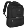 Schwarzer Wenger Notebookrucksack XE Resist mit gepolsterten Schulterriemen und mehreren Fächern.