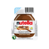 Glasbehälter mit Nutella Nuss-Nugat-Creme und Löffel auf der Vorderseite, 15 g.