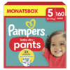 Monatsbox mit Pampers Baby-Dry Pants Größe 5 für Babys von 12-17 kg, mit 160 Windeln.