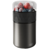 Lunchpot mit Beeren, zweiteilig, isoliert, mit stylischer Manschette und transparentem Deckel.