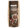 Packung mit Cocoa Fantasy Dark Kakao, 1 kg, abgebildet mit einer Tasse und Kakaobohnen.