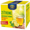 Kartonverpackung eines heißen Getränks mit Zitrone, Vitamin C und Zink, 20 Beutel.