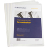 Transparente Schnellhefter in weißer Verpackung, ideal für DIN A4 Dokumente.