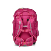 Rucksack in Pink mit Sternen, Rückansicht, gepolsterten Trägern und stabiler Bodenwanne.