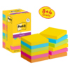 Post-it Super Sticky Notes im Spender, in verschiedenen Farben der Carnival Collection.