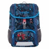 Kindergartenrucksack mit Traktor-Motiv, ergonomischem Design und seitlichen Netztaschen.