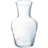Glaskaraffe mit einer Höhe von 0,5 l und bauchiger Form.