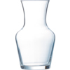 Klare Glas-Karaffe mit bauchiger Form und schmalem Hals, 0,25 l Fassungsvermögen.