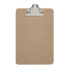 Stabiles Klemmbrett in DIN A5 mit unbehandelter Oberfläche und Nostalgie-Klemme.