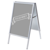 Showdown® Displays Kundenstopper DIN A1 Willkommen grau Produktbild pa_produktabbildung_1 S