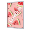 Bilderwechselrahmen mit Wassermelonenmotiv und der Beschriftung "Smoothies" im DIN A4 Format.