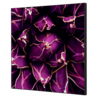 Dekobild mit violettem Kaktusmotiv in einem schwarzen Spannstoff-Rahmen.