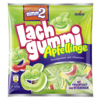 Grüne Fruchtgummi-Apfellinge mit Gesichtern in einer 225 g Verpackung.