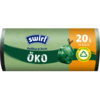 Grüne Verpackung mit Müllbeuteln, 20 l, 18 Stück, beschriftet mit "Öko" und Recycling-Symbol.