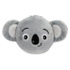 Plüsch-Klettie in Form eines Koalas mit großen Kulleraugen und grauem Flauschfell.