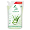 Nachfüllpackung Frosch Flüssigseife Aloe Vera mit Abbildung von Aloe Vera-Blättern.