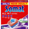 Somat Spülmaschinentabs All in 1 Extra in großer Packung mit 63 Tabs und roter/blauer Verpackung.