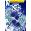 Duo-Pack mit WC-Duftspüler in blauen und grünen Kugeln für Toilettenduft und Geruchs-Stopp.