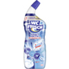 Flasche mit WC-Reiniger Gel in blauer Verpackung mit ergonomischer Form und langem Hals.