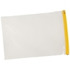 Transparente Planschutztasche im DIN A2 Format mit gelbem Verschluss.